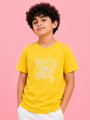 Gold Casual Summer Boys  Soft Cotton T-Shirt BloomUp