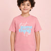 Pink Graphic Printed T-Shirt for Girls – Soft Cotton Half Sleeve Casual Summer Wear