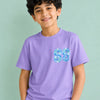 Lavender "89" Graphic Printed T-Shirt for Boys – Soft Cotton Half Sleeve Casual Summer Wear
