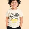Cream Gamer Graphic T-Shirt for Boys – Soft Cotton Half Sleeve Casual Summer Tee