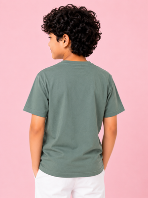 Green Trendy Daily Wear Boys Soft Cotton T-Shirt BloomUp