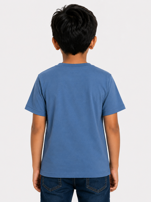 Boys Blue Tropical Graphic Shirt Soft Cotton T-Shirt BloomUp