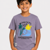 Boys Lavender Printed T-Shirt – Half Sleeve Casual Summer Tee