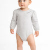 Cream Long Sleeve Baby Bodysuit – Soft Cotton Everyday Onesie