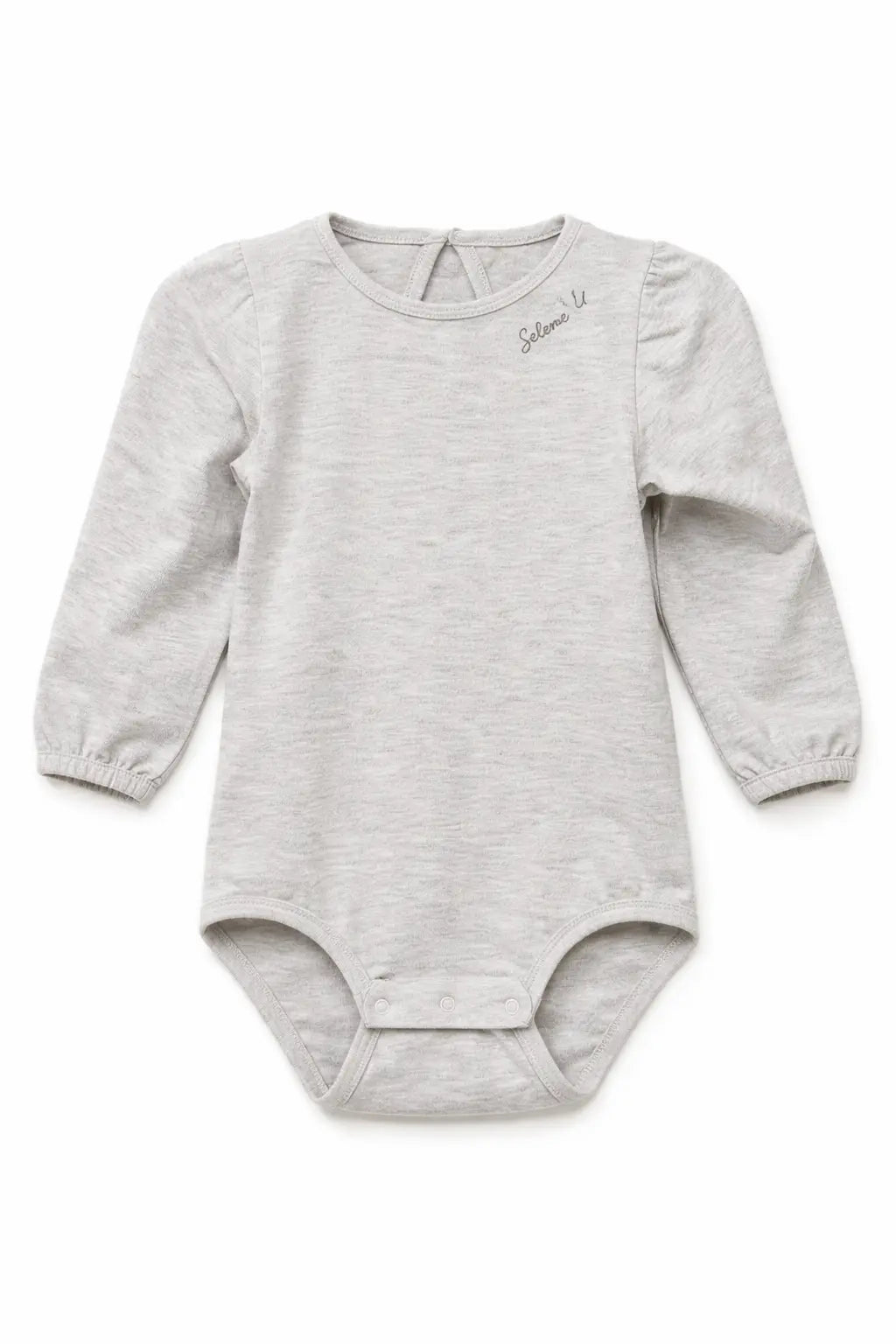 Cream Long Sleeve Baby Bodysuit – Soft Cotton Everyday Onesie BloomUp