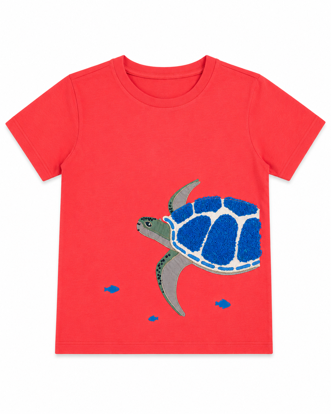 Boys Red Ocean Graphic Shirt Soft Cotton T-Shirt BloomUp