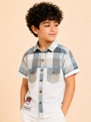 Boys Green Soft Cotton Boys Shirt Casual Fashion Kids Wear BloomUp