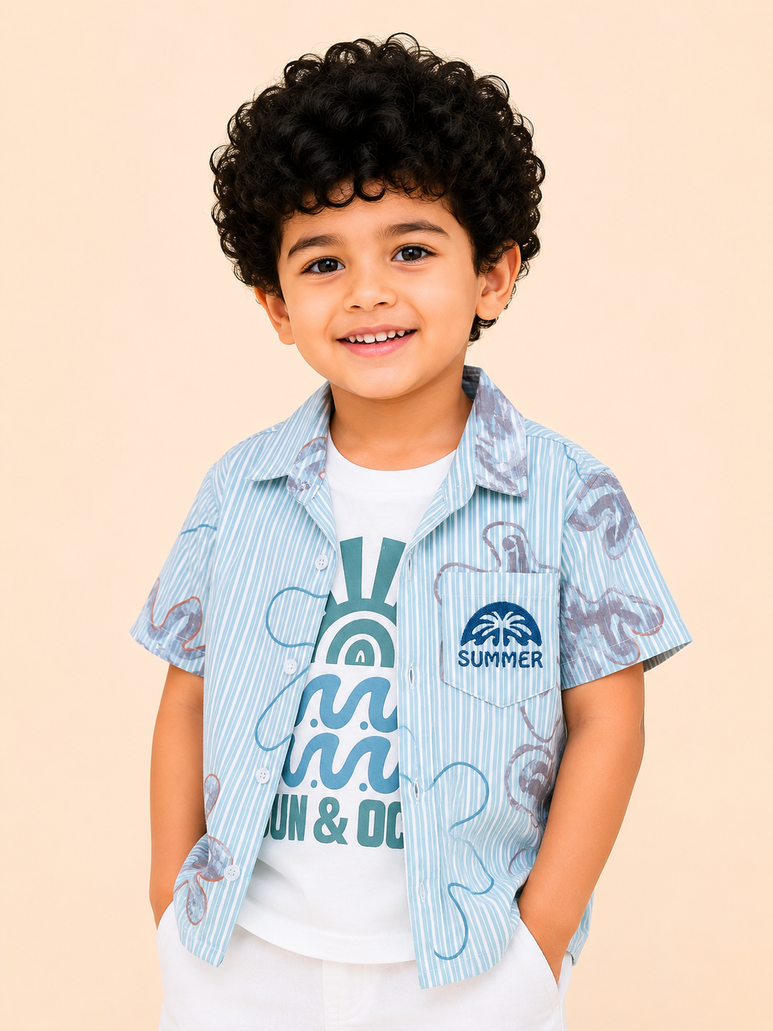 Boys Green Soft Cotton Boys Shirt Casual Fashion Kids Wear BloomUp