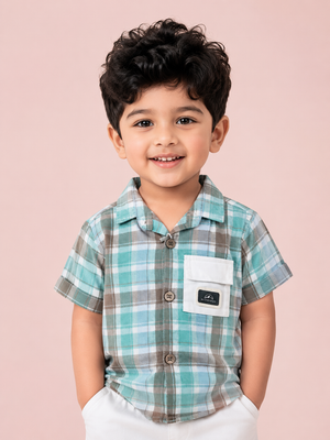 Mint Premium Casual Boys  Soft Cotton Kids Fashion Wear BloomUp