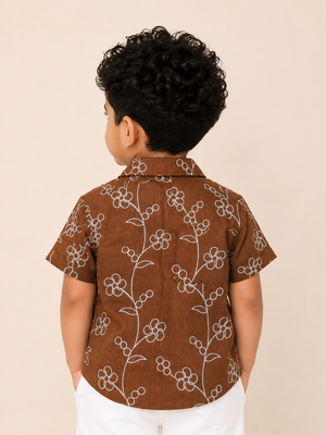 Rust Comfort Fit Boys  Soft Cotton Kids Fashion Wear BloomUp