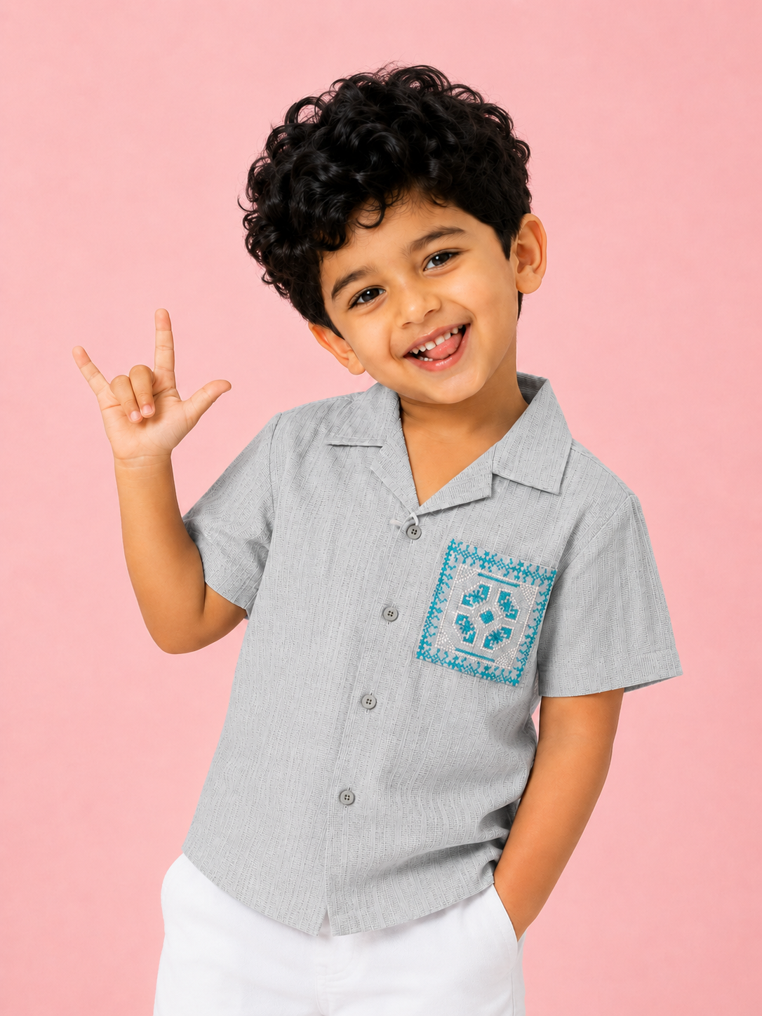 Boys Blue Soft Cotton Boys Shirt Casual Fashion Kids Wear BloomUp