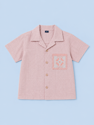Peach Stylish Playwear Boys  Soft Cotton Kids Fashion Wear BloomUp