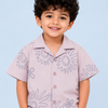 Boys Peach Printed Casual Shirt – Half Sleeve Summer Shirt