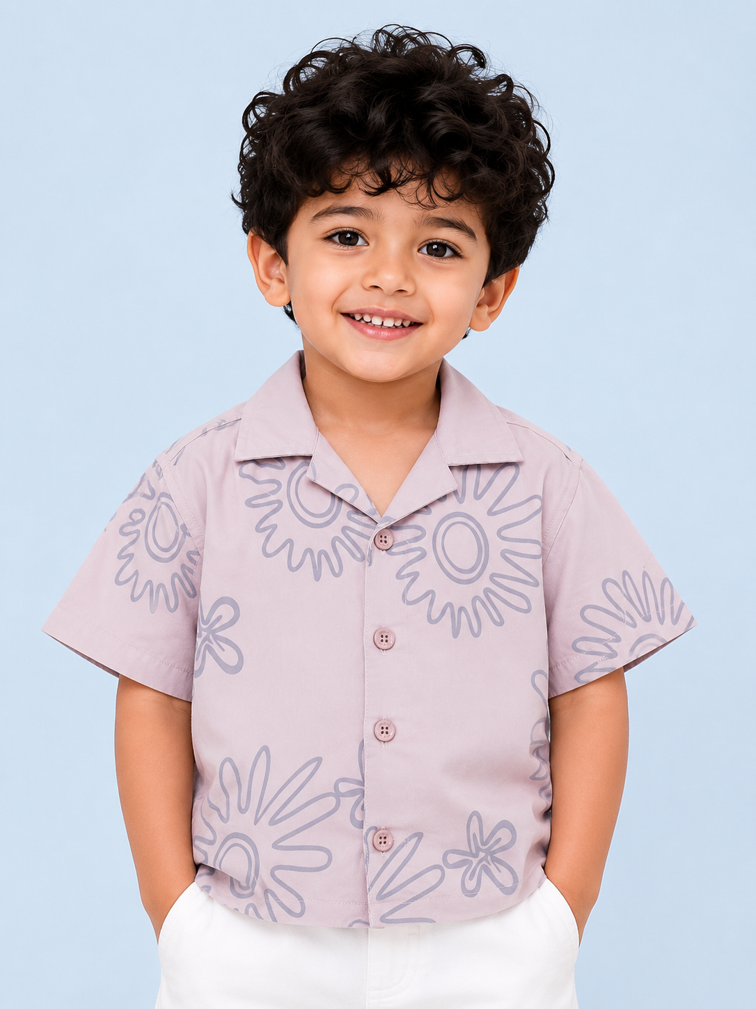 Peach Comfort Fit Boys  Soft Cotton Kids Fashion Wear BloomUp
