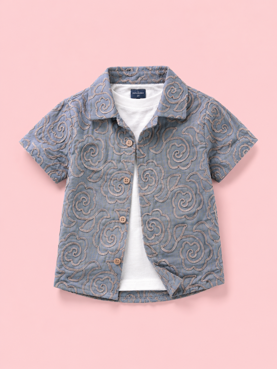 Grey Premium Casual Boys  Soft Cotton Kids Fashion Wear BloomUp