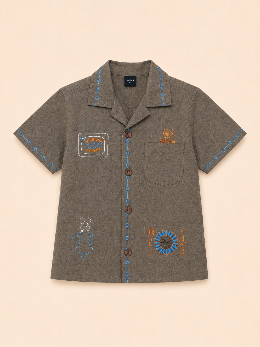 Coffee Stylish Playwear Boys  Soft Cotton Kids Fashion Wear BloomUp