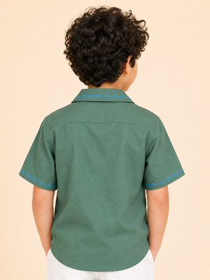 Green Comfort Fit Boys  Soft Cotton Kids Fashion Wear BloomUp
