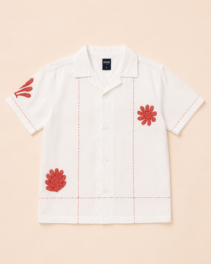 Stylish Boys Off White Short Sleeved Soft Cotton Kids Fashion Wear BloomUp