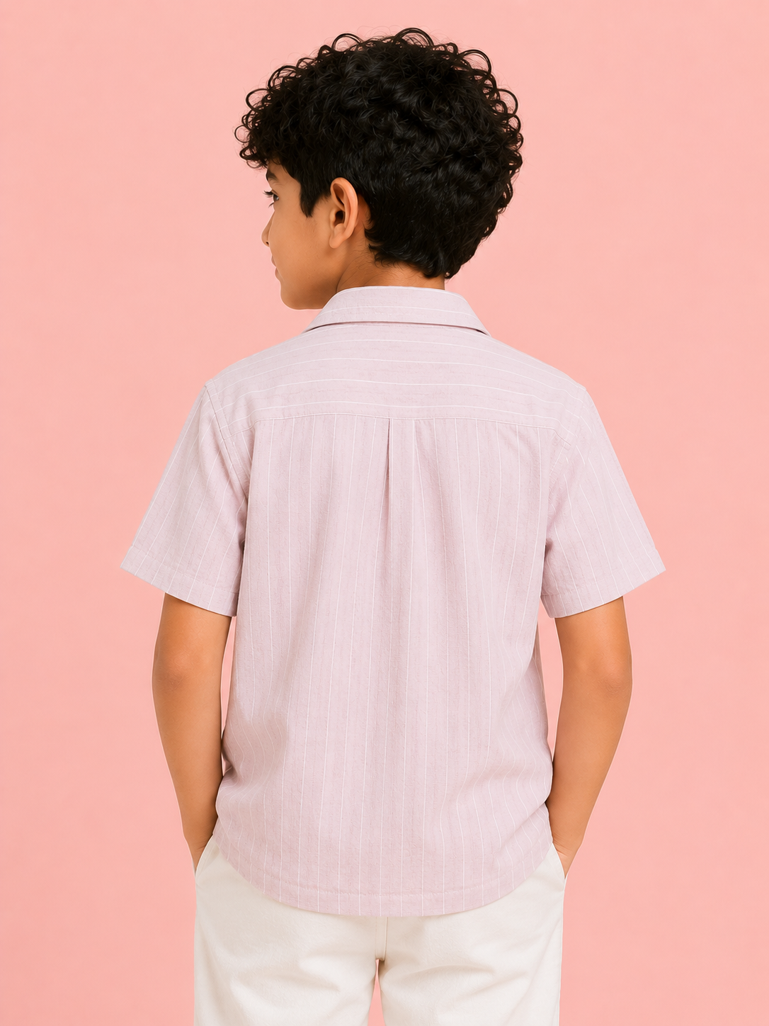 Peach Casual Summer Boys  Soft Cotton Kids Fashion Wear BloomUp