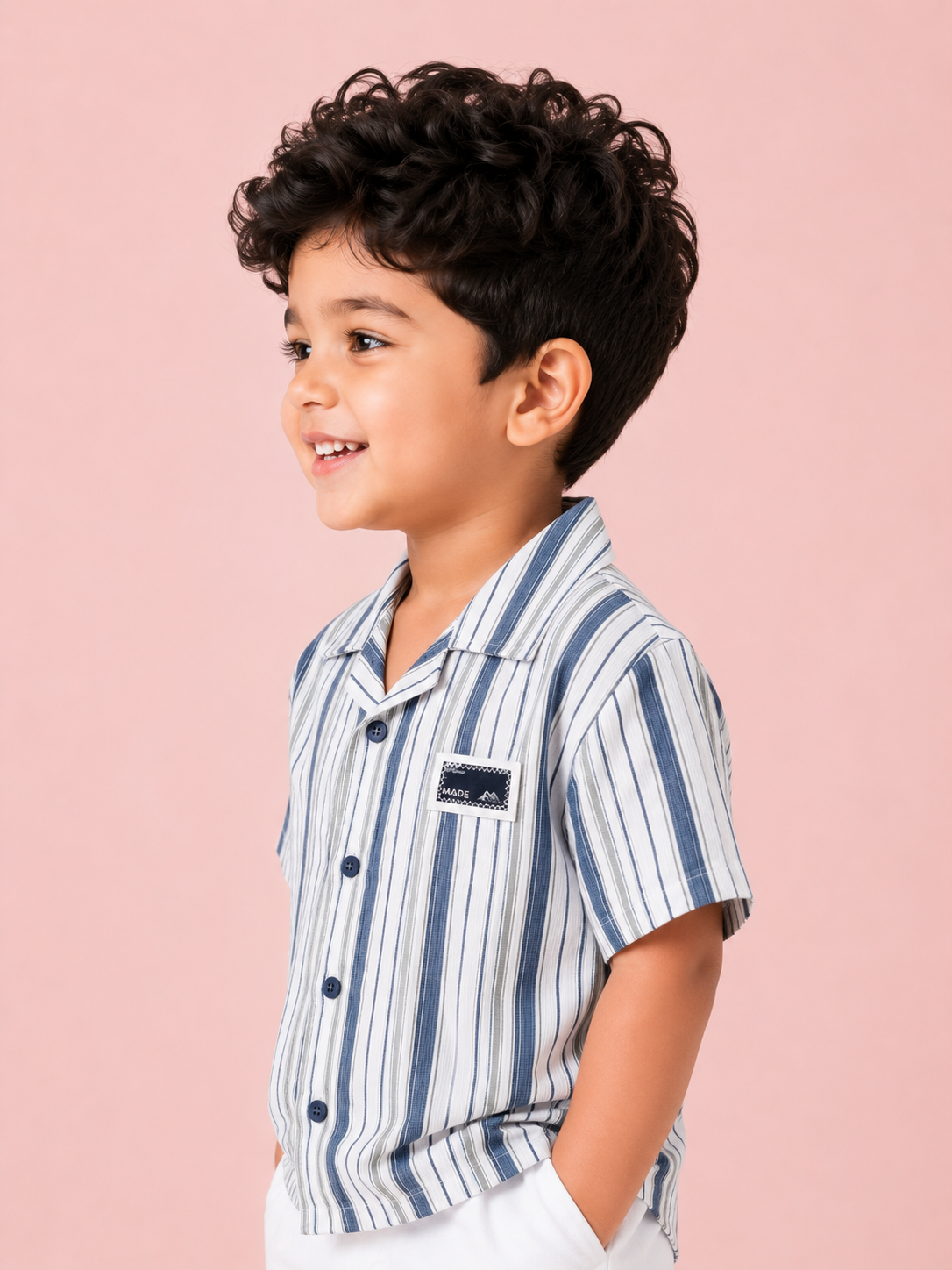 Blue Stylish Playwear Boys  Soft Cotton Kids Fashion Wear BloomUp