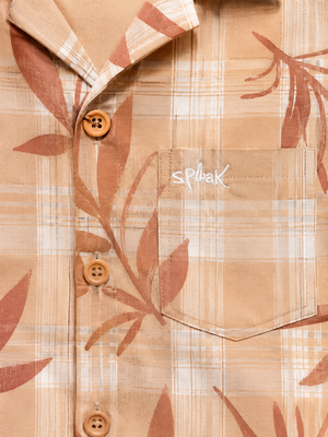 Boys Peach Tropical Printed Short Soft Cotton Kids Fashion Wear BloomUp