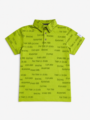 Boys Green Soft Cotton T-Shirt Casual Fashion Kids Wear BloomUp