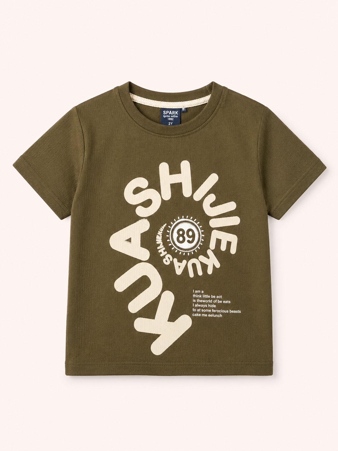 Boys Brown Soft Cotton T-Shirt Casual Fashion Kids Wear BloomUp