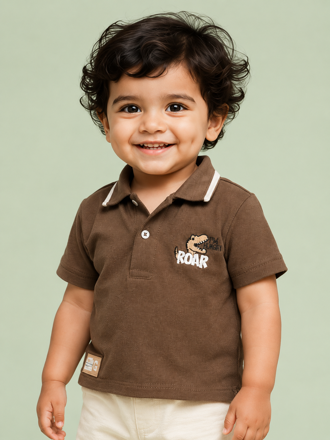 Brown Graphic T-Shirt for Older Boys & Kids (8–16 Years) BloomUp