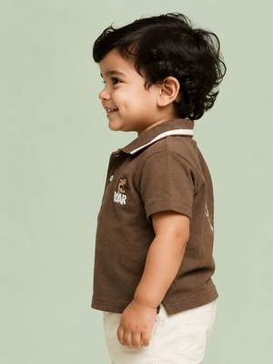 Brown Graphic T-Shirt for Older Boys & Kids (8–16 Years) BloomUp