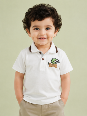 White Polo T-Shirt for Older Boys & Kids (8–16 Years) BloomUp