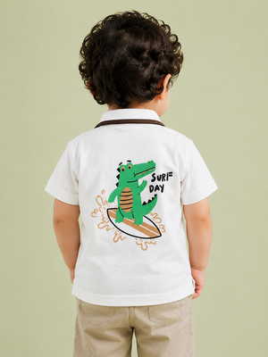 White Polo T-Shirt for Older Boys & Kids (8–16 Years) BloomUp