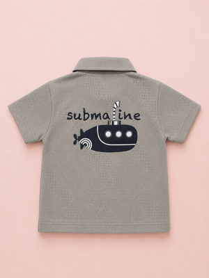 Boys Grey Soft Cotton T-Shirt Casual Fashion Kids Wear BloomUp