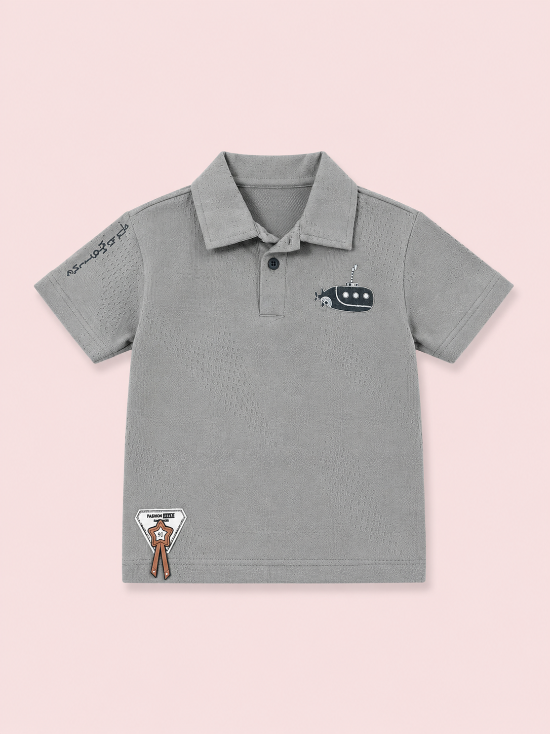 Boys Grey Soft Cotton T-Shirt Casual Fashion Kids Wear BloomUp