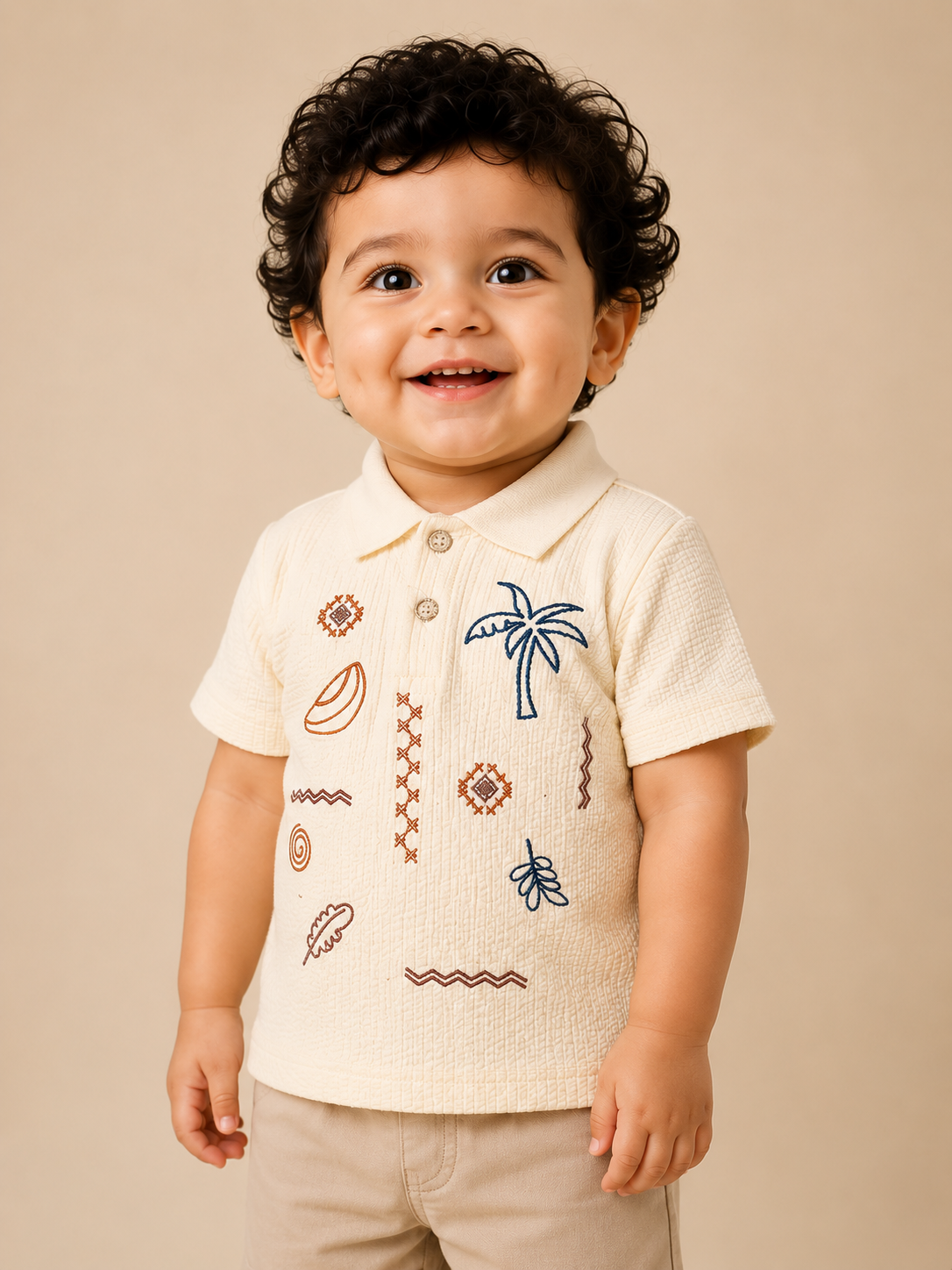Off-White Polo T-Shirt for Older Boys & Kids (8–16 Years) BloomUp
