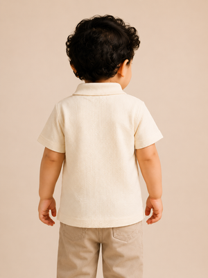 Off-White Polo T-Shirt for Older Boys & Kids (8–16 Years) BloomUp