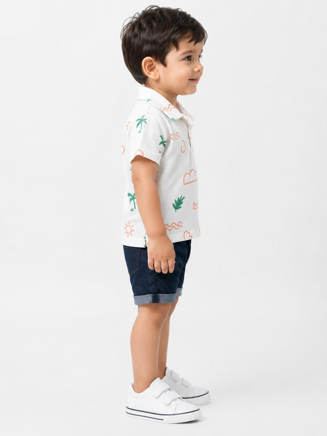 Boys White Soft Cotton T-Shirt Casual Fashion Kids Wear BloomUp