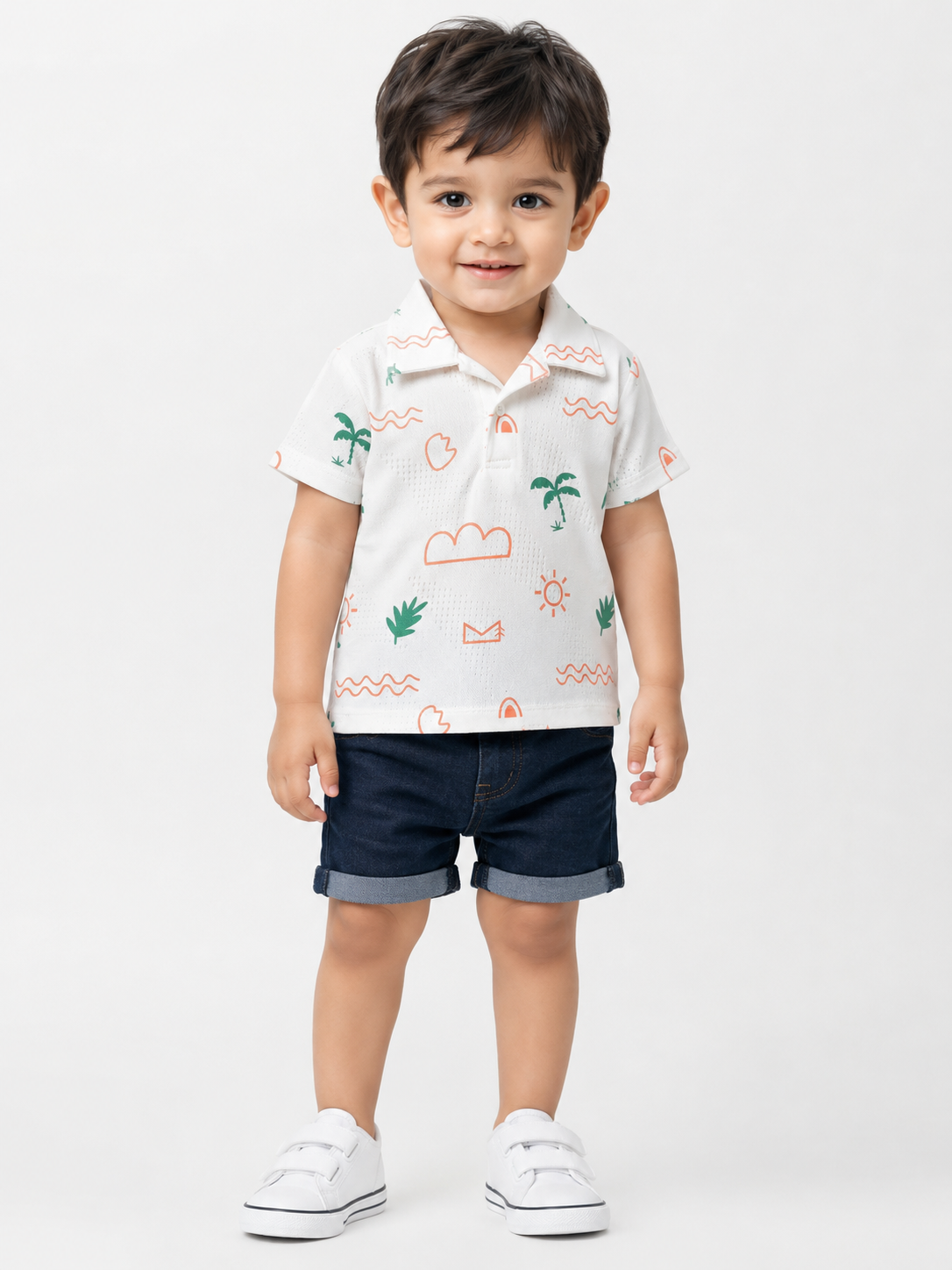 Boys White Soft Cotton T-Shirt Casual Fashion Kids Wear BloomUp