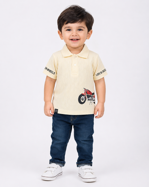 Boys White Soft Cotton T-Shirt Casual Fashion Kids Wear BloomUp