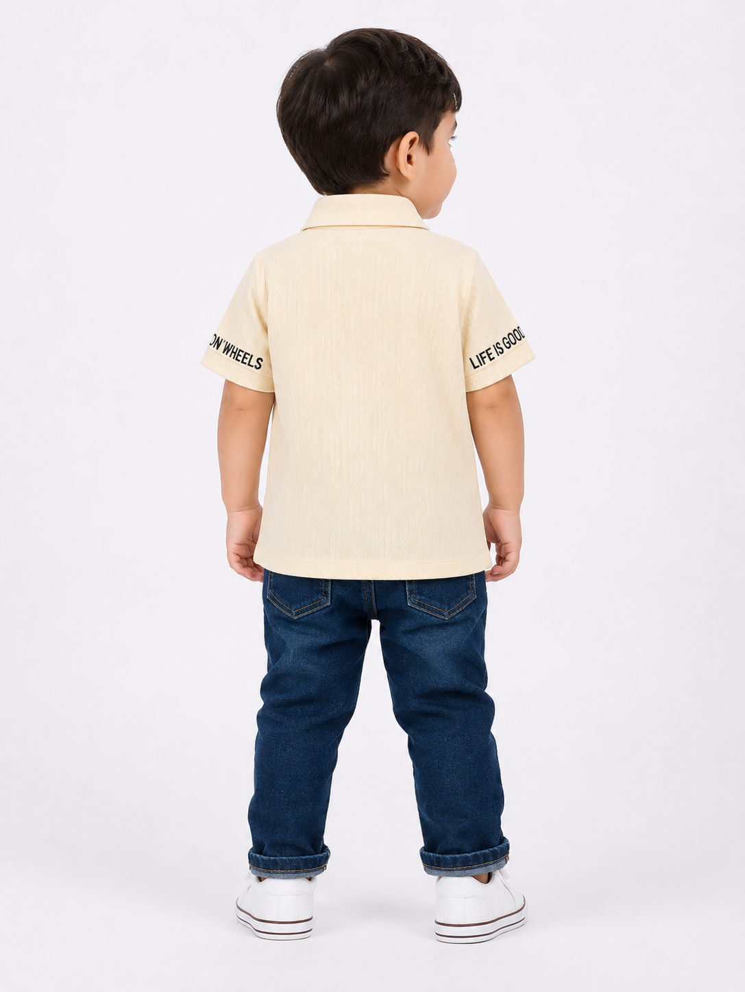 Boys White Soft Cotton T-Shirt Casual Fashion Kids Wear BloomUp