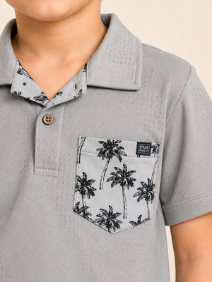 Grey Premium Casual Boys  Soft Cotton T-Shirt BloomUp