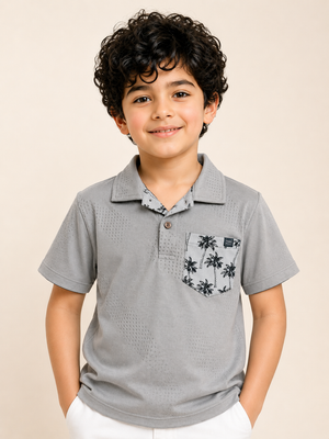 Grey Premium Casual Boys  Soft Cotton T-Shirt BloomUp