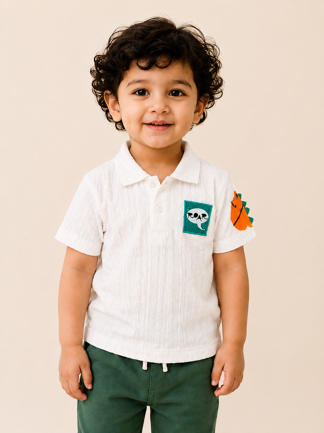 White Kids Polo T-Shirt for Older Boys BloomUp