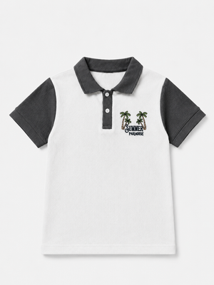 Grey Polo T-Shirt for Older Boys & Kids BloomUp
