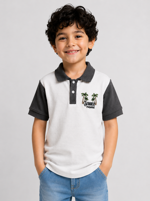 Grey Polo T-Shirt for Older Boys & Kids BloomUp