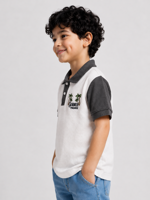 Grey Polo T-Shirt for Older Boys & Kids BloomUp