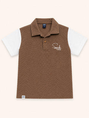 Brown Casual Summer Boys  Soft Cotton T-Shirt BloomUp