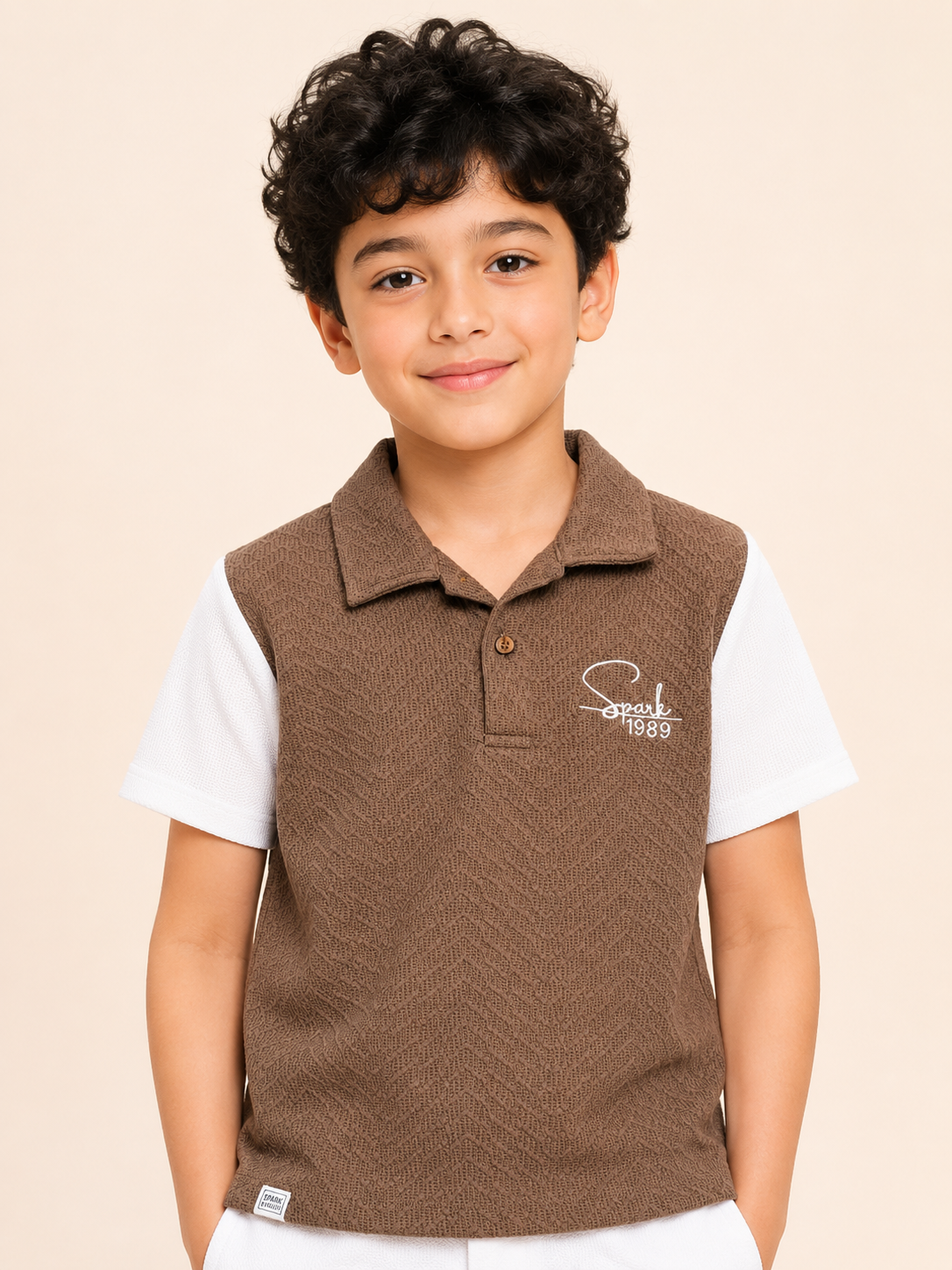 Brown Casual Summer Boys  Soft Cotton T-Shirt BloomUp