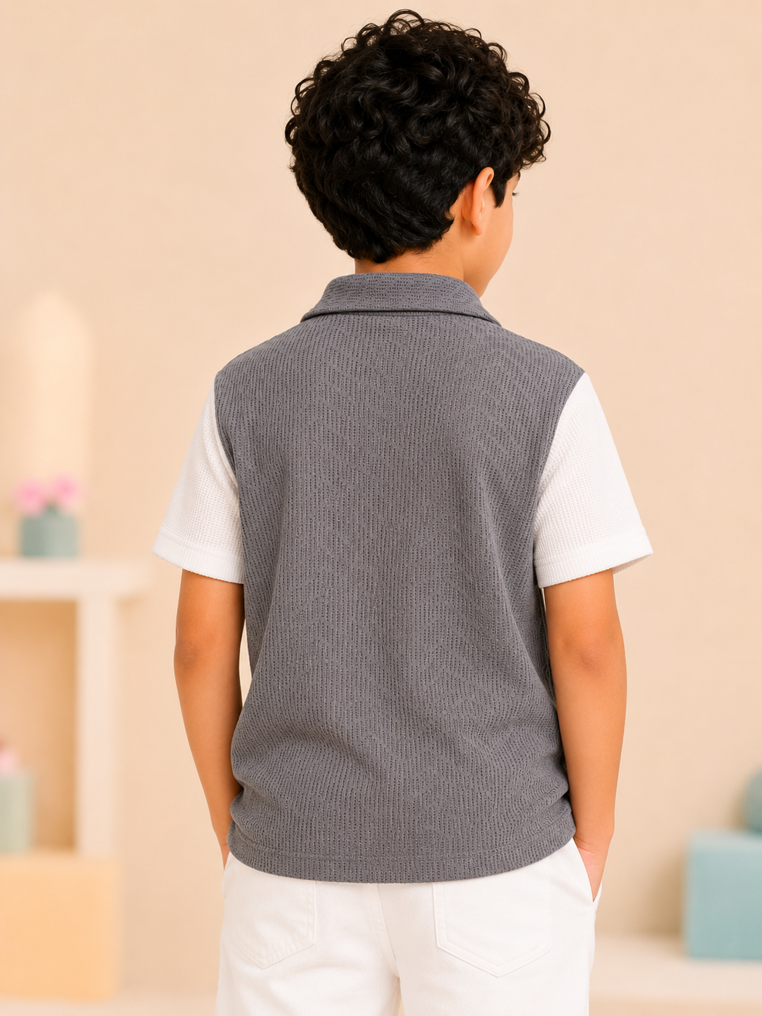 Stylish Grey Trendy Daily Wear Boys Soft Cotton T-Shirt BloomUp
