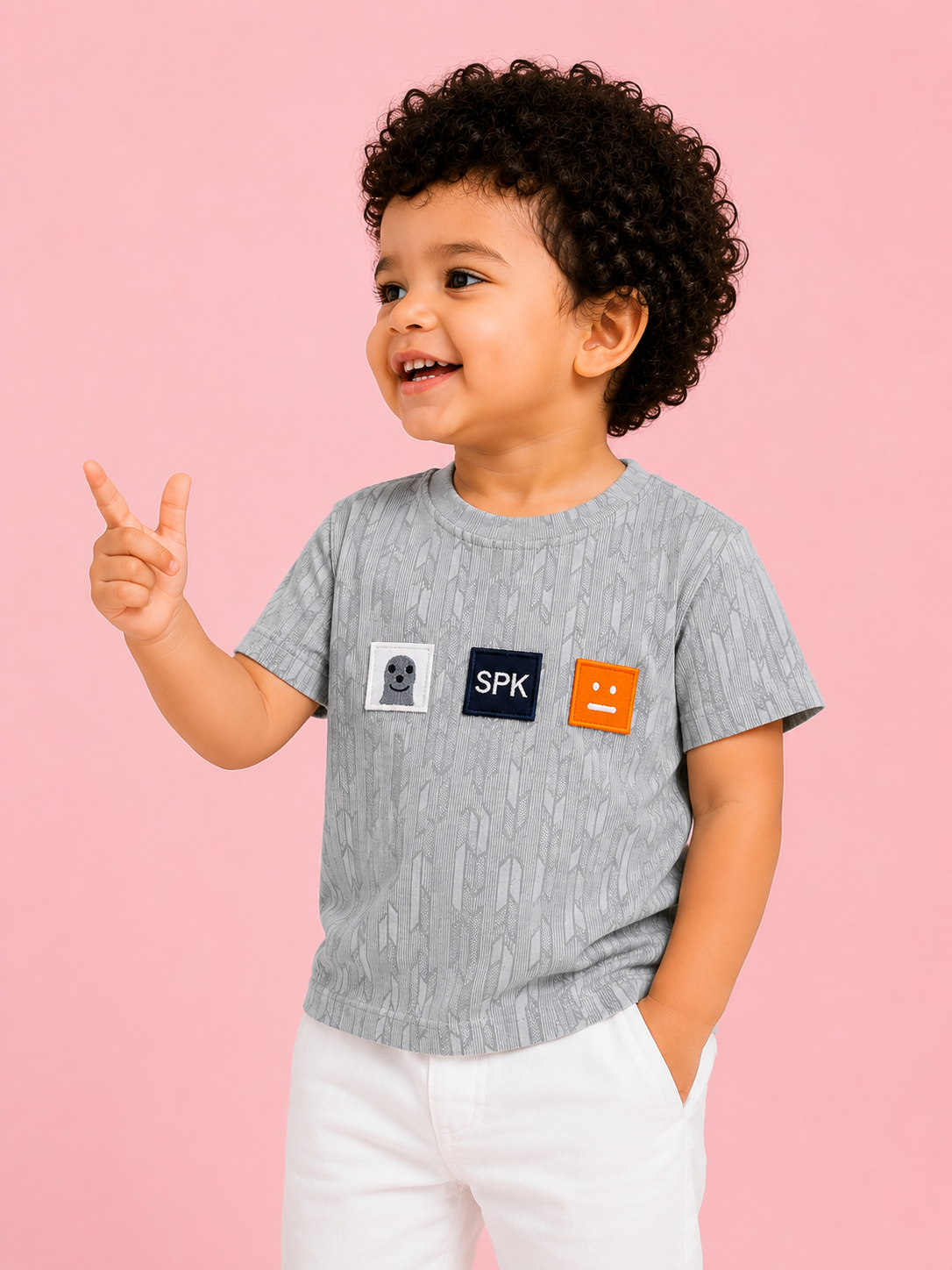 Boys Grey Soft Cotton T-Shirt Casual Fashion Kids Wear BloomUp