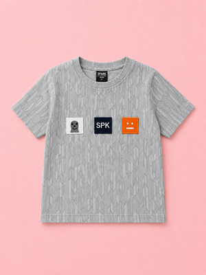 Boys Grey Soft Cotton T-Shirt Casual Fashion Kids Wear BloomUp